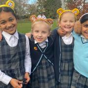 Pupils at King's Ely went Pudsey crazy to raise more than £900 for BBC Children in Need.