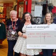 The Hereward and The Minister Tavern pubs in Ely have teamed up to raise £3,500 for the British Heart Foundation - from L-R Tanya and Alison (British Heart Foundation shop, Ely), Vicki Pac-Pomarnacki (General Manager, The Minster Tavern), Simon