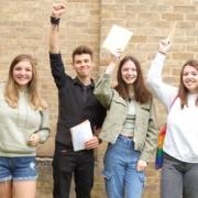 Soham Village College students with their GCSE results
