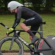 Rob Golding at the ECCA 25-mile time trial championship race near Cambourne.