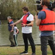 Isle of Ely Rowing Club filming with Mike Bushell from BBC Breakfast ahead of the Boat Race in Ely. Mike said: “I too was buzzing after my visit and what a friendly and vibrant club.