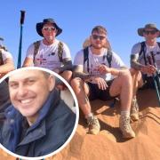 A team of five have embarked on a trek of over 100 kilometres across the Saharan desert in memory of Ely biker Phil Beeton.
