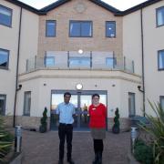 The Orchards care home in Ely has expanded its management team. Pictured is new home manager Sam Humphreys (R) and care and compliance manager Ivan Heviamoovima (L).