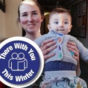 Katie Riley and son Oscar visit Haddenham and Wilburton Warm Hub, and it is not due to heating costs.