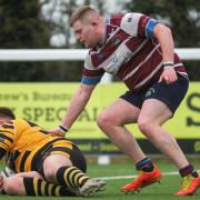Ely Tigers score a try in their defeat at Shelford II in the London 1 Eastern Counties League.