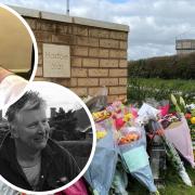 Floral and written tributes have been left for Gary and Joshua Dunmore [inset], who were shot dead at their homes in Bluntisham and Sutton.