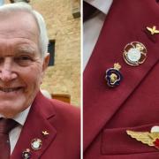 Tom Brown proudly wears the Royal British Legion Gold Award.