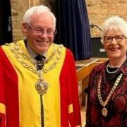 Cllr Chris Philips and his mayoress Mary Rone.