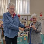 David Maud presented the Tedora cup last year to churchwarden Rosemary Westwell.