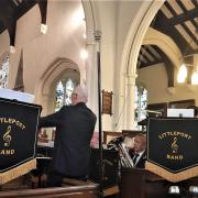 Littleport Band soloists James Stygall and Jan W Hall during last Sunday's concert at St George's Church.