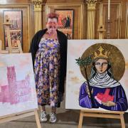 Kristin VG Bailey’s artwork is celebrating the medieval founder and Abbess, Etheldreda.