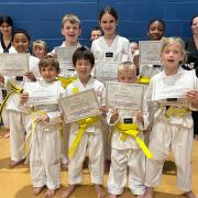 Children as young as five-years-old took part in the colour belt grading exams.