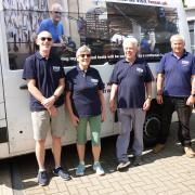Rotary Club of Ely members who loaded the tools onto the van.