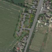 Illustrative layout of 19 affordable homes off Cambridge Road, Stretham,