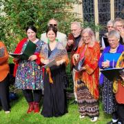 Littleport Community Choir singing at St George's Autumn Fayre