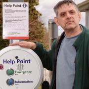 Ely & East Cambs public transport spokesperson, Steven O’Dell, at Dullingham station which offers only a 'help point'.