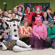 Dress rehearsal for The Littleport Players' production of  Alice in Wonderland.