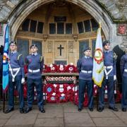 The 1094 Ely Squadron RAF Cadets at the 2023 Remembrance Sunday Parade.