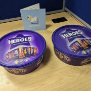 Police in East Cambridgeshire received boxes of chocolates while they were on the scene of an incident.