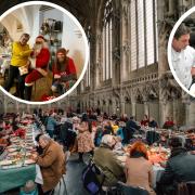 One of Ely Community Lunches' previous Christmas day meals at Ely Cathedral's Lady Chapel