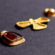 Gold and garnet treasure from the Westfield Princess burial, which was displayed as part of the ‘Burial of a Princess?’ exhibition at Ely Museum.