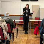 Lucy Frazer MP at Saturday’s open meeting in Queen Adelaide