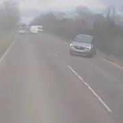Police have released dash cam footage of Albert Loveridge's driving along the A10 on February 16, 2023.