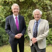 Mr Ward, right, who was Head of King’s Ely from 1970 to 1992, with principal  John Attwater