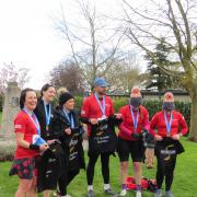 Representatives of the relay teams who competed in the Ely Tri Club 115 Squadron Duathlon.