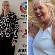 Elaine Ridgewell after and before her weight loss