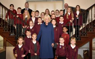 Children in Wisbech were treated to a visit from The Duchess of Cornwall who presented them with 50 new books to inspire the future generation of bookworms. Picture: PHILIP MYNOTT