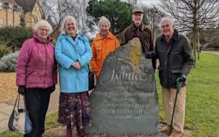 Jubilee Gardens marked its 20th anniversary on February 11. Pictured are former Lib Dem councillors Sheila and Jeremy Friend-Smith, Simon Higginson, and Neil Morrison together with Lib Dem councillor Charlotte Cane who was leader of East Cambs District