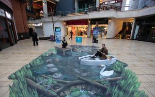 The public can interact with the mural and enjoy the imagery of iconic British species like curlew, kingfishers, otters and dragonflies.