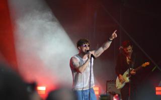 Tom Grennan performing at Thetford Forest as part of the Forest Live concert series.