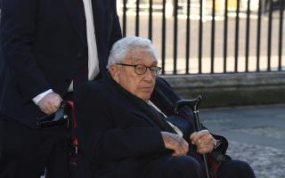 Henry Kissinger arrives for a service of thanksgiving for the life of Lord Carrington in 2019 (Stefan Rousseau/PA)