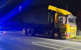 Police discovered this stolen Scania lorry last night on the A142 at Witchford in Cambridgeshire on February 28. 