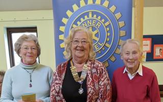 President Pauline Lancaster with Gill Hodge and Sue Copping.