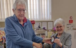 David Maud presented the Tedora cup last year to churchwarden Rosemary Westwell.